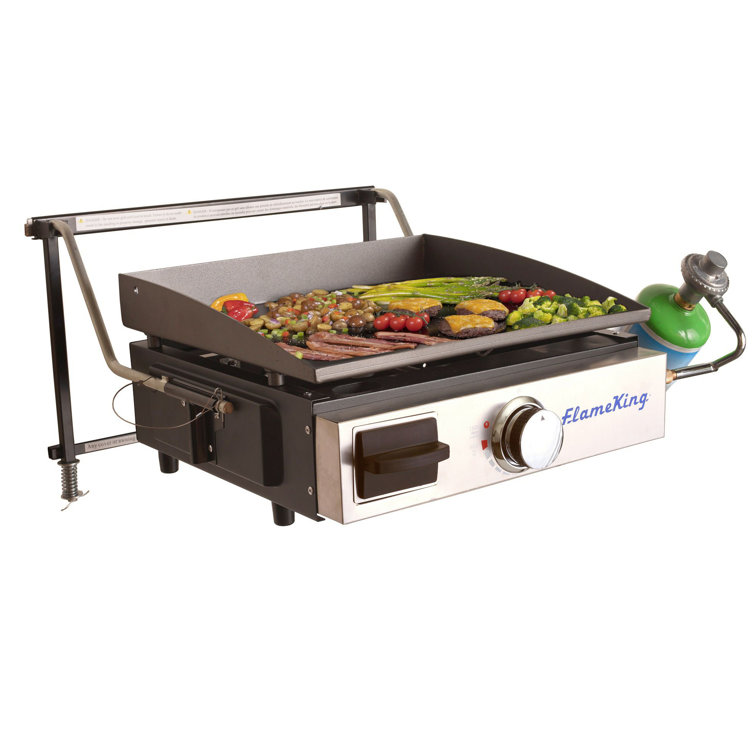 Portable gas outlet griddle grill